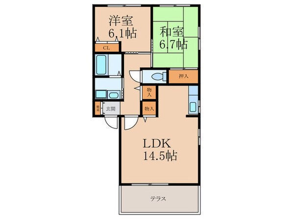 シティ－フィ－ルド２ Ｂ棟の物件間取画像